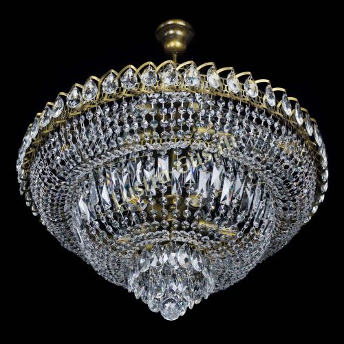 Люстра Хрустальный Каскад №8 с подвесом под бронзу в Симферополе Гусь Хрустальный