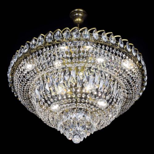 Люстра Хрустальный Каскад №8 с подвесом под бронзу в Симферополе Гусь Хрустальный