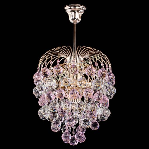 Люстра Хрустальные брызги шар 40 мм розовая в Симферополе Гусь Хрустальный