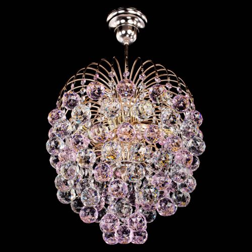 Люстра Хрустальные брызги шар 40 мм розовая в Симферополе Гусь Хрустальный