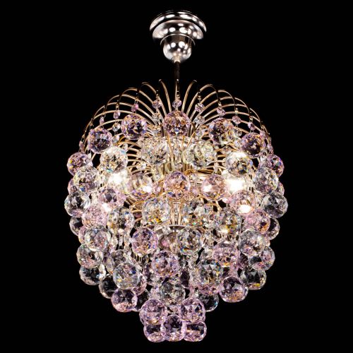 Люстра Хрустальные брызги шар 40 мм розовая в Симферополе Гусь Хрустальный