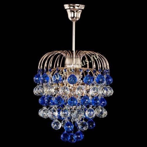 Люстра Хрустальные брызги шар 40 мм синяя в Симферополе Гусь Хрустальный