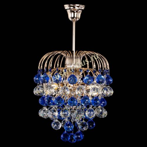 Люстра Хрустальные брызги шар 40 мм синяя в Симферополе Гусь Хрустальный
