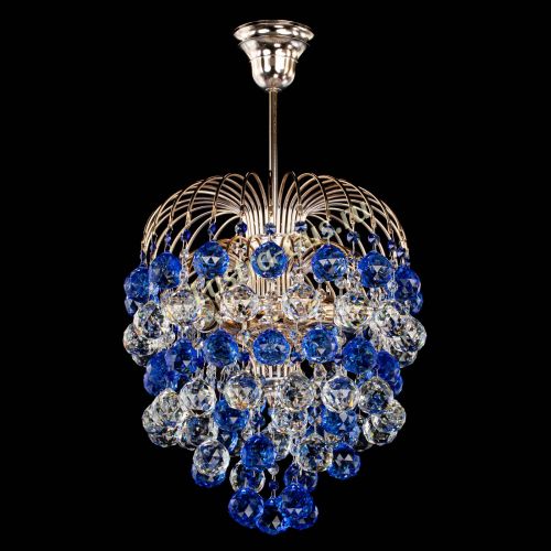 Люстра Хрустальные брызги шар 40 мм синяя в Симферополе Гусь Хрустальный