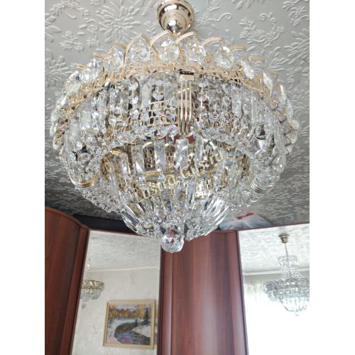 Люстра Кольцо Классика Пластинка с подвесом в Симферополе Гусь Хрустальный