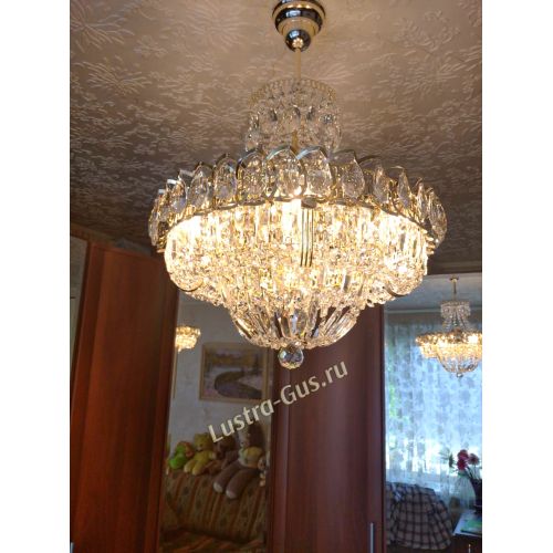 Люстра Кольцо Классика Пластинка с подвесом в Симферополе Гусь Хрустальный