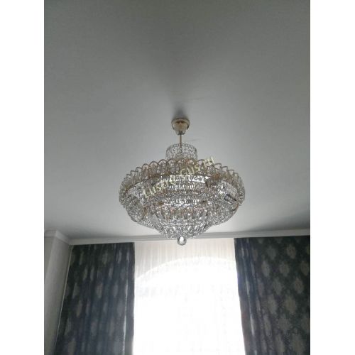 Люстра Кольцо Классика 6 ламп с подвесом в Симферополе Гусь Хрустальный