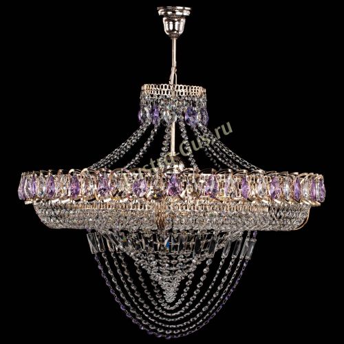 Люстра Кольцо Классика Веер №8 фиолетовая в Симферополе Гусь Хрустальный