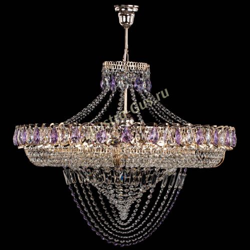 Люстра Кольцо Классика Веер №8 фиолетовая в Симферополе Гусь Хрустальный