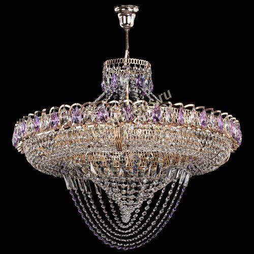 Люстра Кольцо Классика Веер №8 фиолетовая в Симферополе Гусь Хрустальный