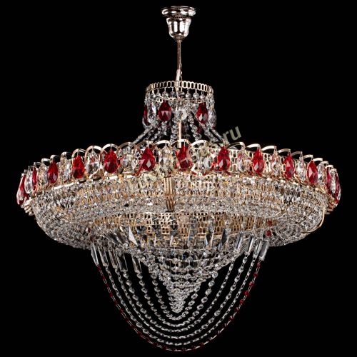 Люстра Кольцо Классика Веер №8 красная в Симферополе Гусь Хрустальный