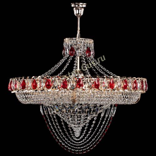 Люстра Кольцо Классика Веер №8 красная в Симферополе Гусь Хрустальный