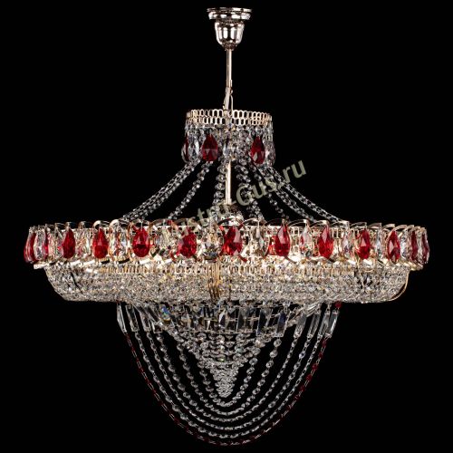 Люстра Кольцо Классика Веер №8 красная в Симферополе Гусь Хрустальный