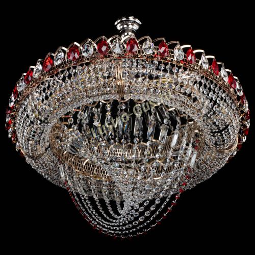 Люстра Кольцо Классика Веер №8 красная в Симферополе Гусь Хрустальный