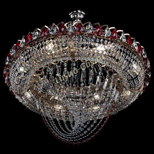 Люстра Кольцо Классика Веер №8 красная в Симферополе Гусь Хрустальный
