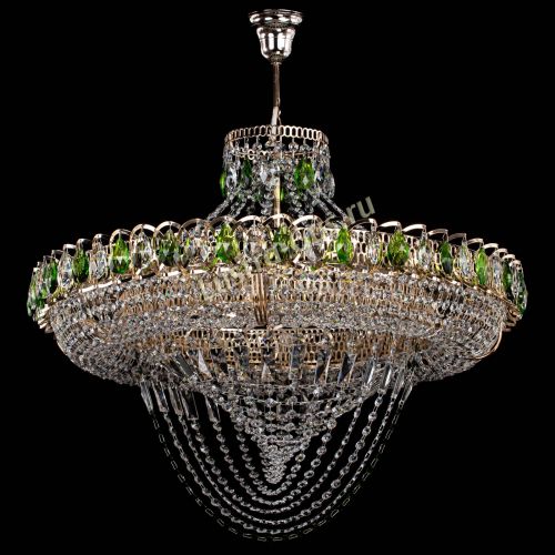 Люстра Кольцо Классика Веер №8 зеленая в Симферополе Гусь Хрустальный