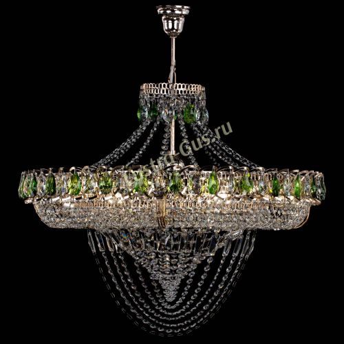 Люстра Кольцо Классика Веер №8 зеленая в Симферополе Гусь Хрустальный