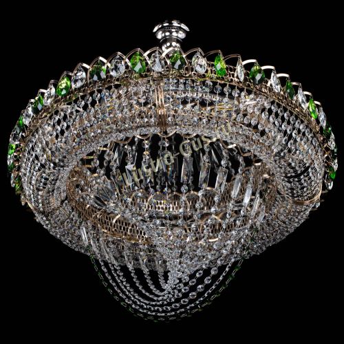 Люстра Кольцо Классика Веер №8 зеленая в Симферополе Гусь Хрустальный
