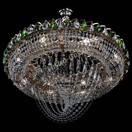 Люстра Кольцо Классика Веер №8 зеленая в Симферополе Гусь Хрустальный