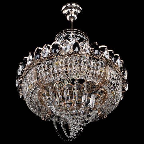 Люстра Кольцо Классика Веер черная в Симферополе Гусь Хрустальный