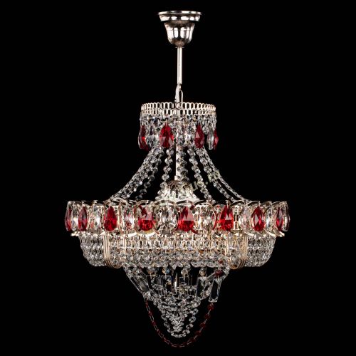 Люстра Кольцо Классика Веер красная в Симферополе Гусь Хрустальный