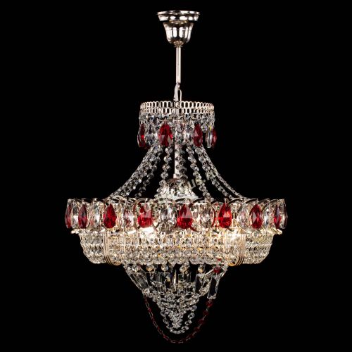 Люстра Кольцо Классика Веер красная в Симферополе Гусь Хрустальный