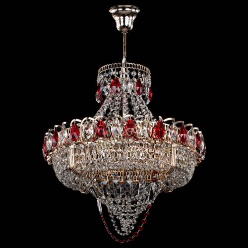 Люстра Кольцо Классика Веер красная в Симферополе Гусь Хрустальный