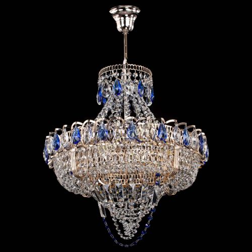 Люстра Кольцо Классика Веер синяя в Симферополе Гусь Хрустальный