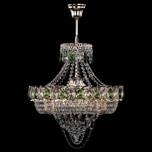 Люстра Кольцо Классика Веер зеленая в Симферополе Гусь Хрустальный