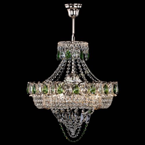 Люстра Кольцо Классика Веер зеленая в Симферополе Гусь Хрустальный