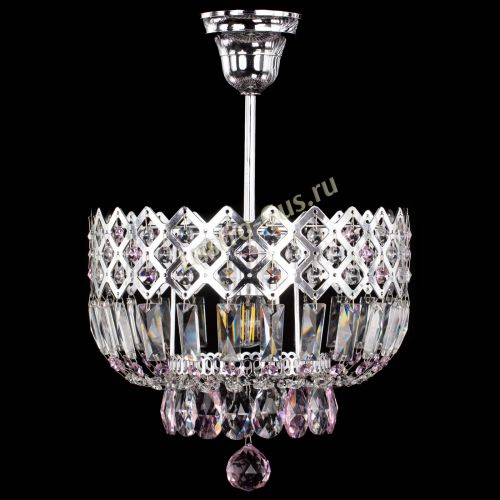 Люстра Корона №1 пластинка розовая в Симферополе Гусь Хрустальный