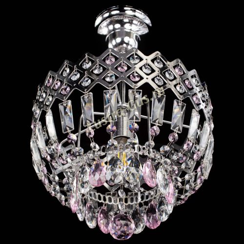 Люстра Корона №1 пластинка розовая в Симферополе Гусь Хрустальный