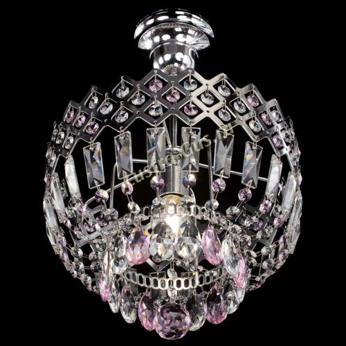 Люстра Корона №1 пластинка розовая в Симферополе Гусь Хрустальный