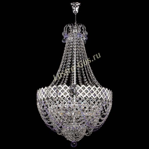 Люстра Корона №5 с подвесом Фиолетовая в Симферополе Гусь Хрустальный