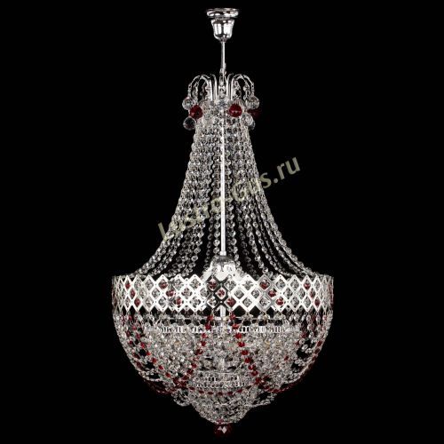 Люстра Корона №5 с подвесом Красная в Симферополе Гусь Хрустальный