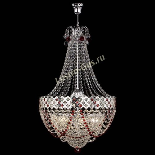 Люстра Корона №5 с подвесом Красная в Симферополе Гусь Хрустальный