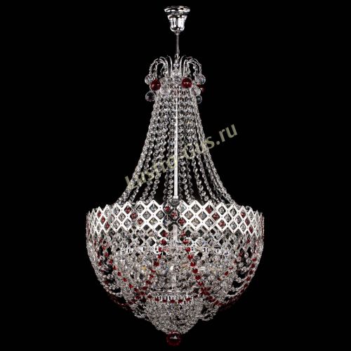 Люстра Корона №5 с подвесом Красная в Симферополе Гусь Хрустальный