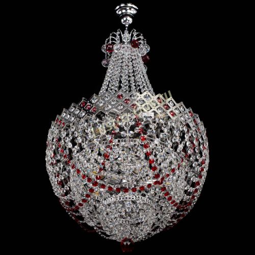 Люстра Корона №5 с подвесом Красная в Симферополе Гусь Хрустальный