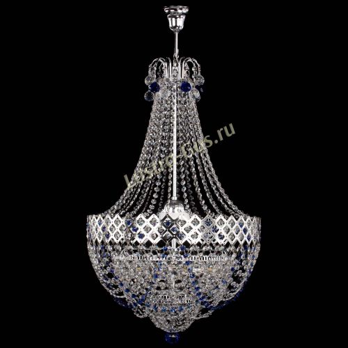 Люстра Корона №5 с подвесом Синяя в Симферополе Гусь Хрустальный