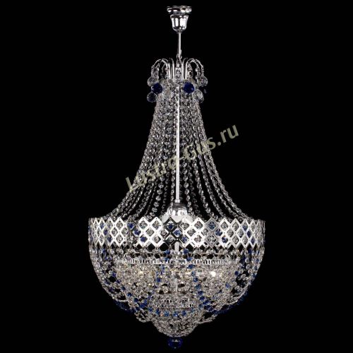 Люстра Корона №5 с подвесом Синяя в Симферополе Гусь Хрустальный
