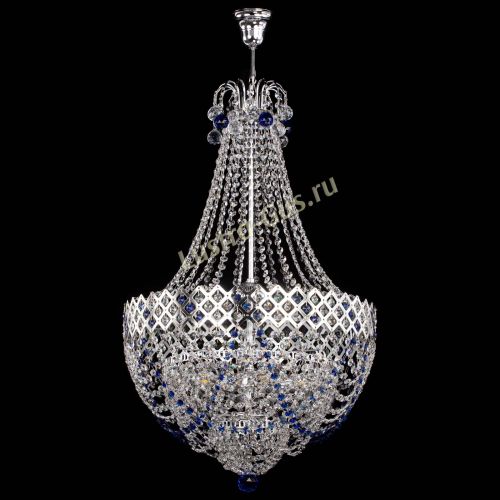Люстра Корона №5 с подвесом Синяя в Симферополе Гусь Хрустальный