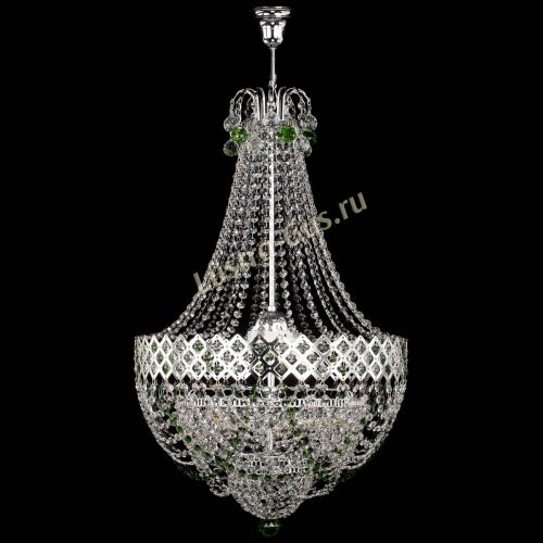 Люстра Корона №5 с подвесом Зеленая в Симферополе Гусь Хрустальный