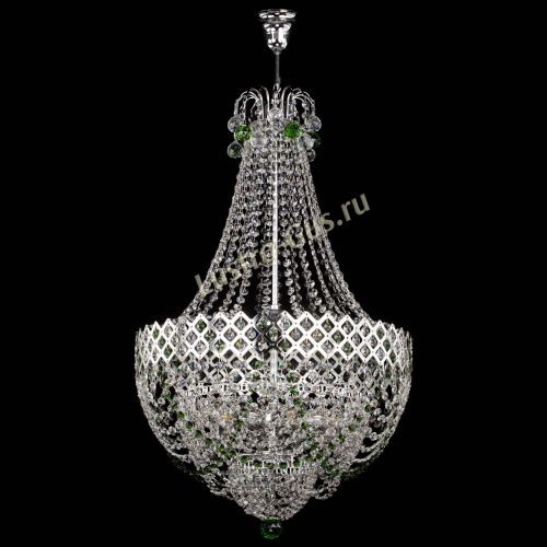 Люстра Корона №5 с подвесом Зеленая в Симферополе Гусь Хрустальный