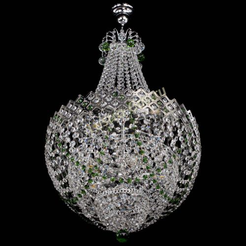 Люстра Корона №5 с подвесом Зеленая в Симферополе Гусь Хрустальный