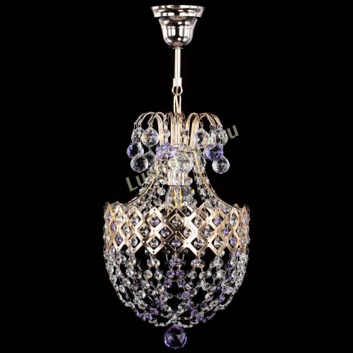 Люстра Корона №6 фиолетовая в Симферополе Гусь Хрустальный