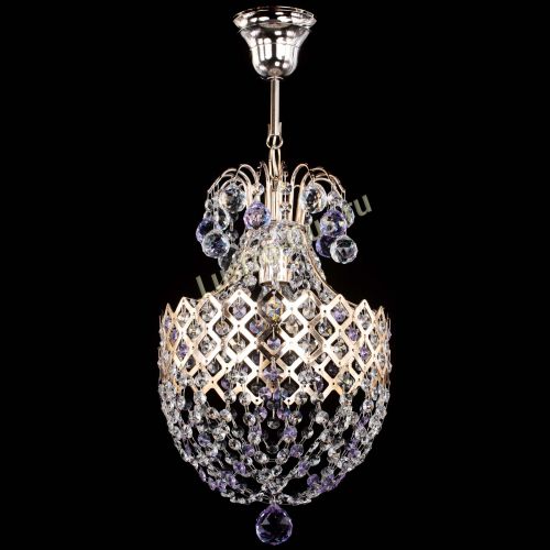 Люстра Корона №6 фиолетовая в Симферополе Гусь Хрустальный