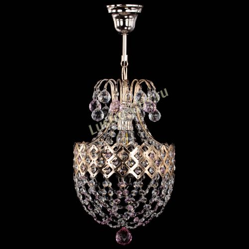 Люстра Корона №6 розовая в Симферополе Гусь Хрустальный