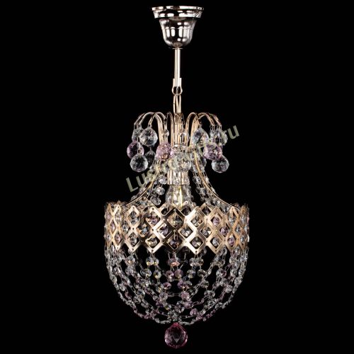 Люстра Корона №6 розовая в Симферополе Гусь Хрустальный