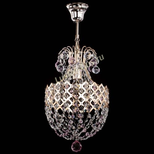Люстра Корона №6 розовая в Симферополе Гусь Хрустальный