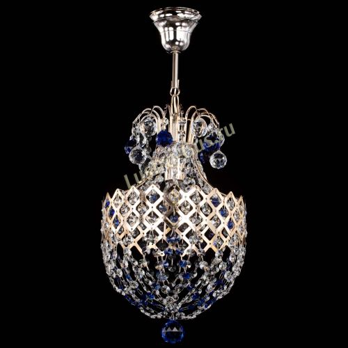 Люстра Корона №6 синяя в Симферополе Гусь Хрустальный